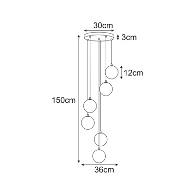 Lampa wisząca K-5704 z serii MONZA