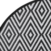 Dywan na zewnątrz, biało-czarny, ?120 cm, PP vidaXL