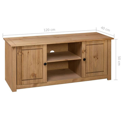 vidaXL Szafka pod TV, 120x40x50 cm, lita sosna, seria Panama