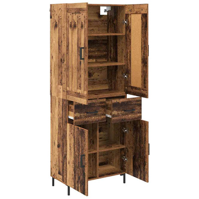 Highboard 2 szt. Stare drewno 69,5 x 34 x 180 cm