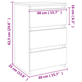 Szafka nocna, dąb sonoma 40x35x62,5 cm, materiał drewnopochodny