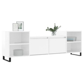 vidaXL Szafka pod TV, wysoki połysk, biała, 160x35x55 cm