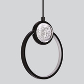 LACRIMA lampa wiszaca 20cm czarny 15W LED 3000K maskownica biała  31-35592