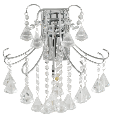 Lampa ścienna kinkiet kryształowy BARCELONA 1x60W E27 srebrny