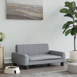 vidaXL Legowisko dla psa, jasnoszare, 70x45x30 cm, obite tkaniną