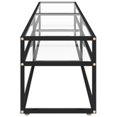 vidaXL Szafka pod TV, przezroczysta, 180x40x40,5 cm, hartowane szkło