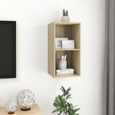vidaXL Wisząca szafka pod TV, kolor dąb sonoma, 37x37x72 cm