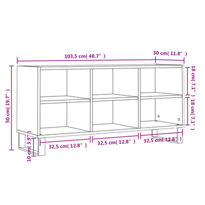 Szafka pod TV, dąb sonoma, 103,5x30x50 cm vidaXL