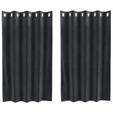 Zasłony zaciemniające 2 pcs Ciemnoszary 140 x 140 cm Aksamit