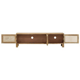 vidaXL Szafka pod TV, 140x30x40 cm, drewno mango i naturalna trzcina