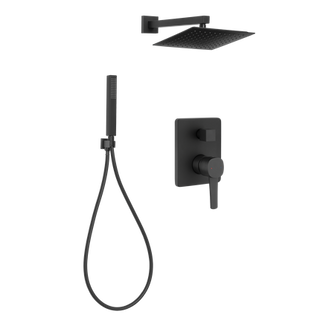 Zestaw podtynkowa z baterią podtynkową 2-funkcyjną Glamour czarny  Invena