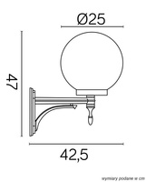 Kinkiet zewnętrzny K 3012/1/K 250 U