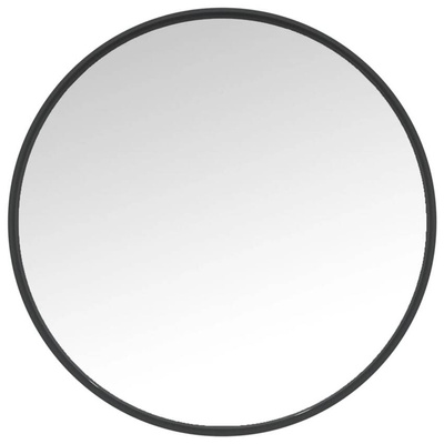 vidaXL Lustro ścienne, czarne, 50 cm
