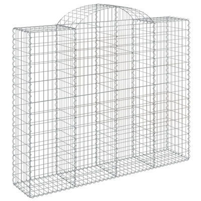 Kosze gabionowe, 8 szt, 200x50x160/180 cm, galwanizowane żelazo