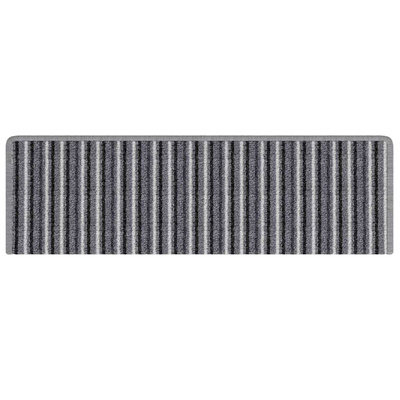 Samoprzylepne maty na schody Paski 15 pcs Szary 65 x 21 x 4 cm