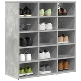 Szafka na buty z półką Betonowy szary 77,5 x 30 x 83,5 cm