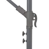 vidaXL Parasol wiszący z aluminiowym słupkiem, bordowy, 300 cm