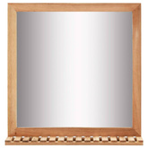 vidaXL Szafka pod umywalkę i lustro, lite drewno orzecha włoskiego