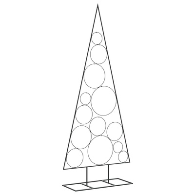 Metalowa choinka świąteczna, do dekoracji, czarna, 150 cm