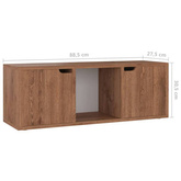 vidaXL Szafka pod TV, brązowy dąb, 88,5x27,5x30,5 cm