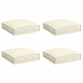 Poduszka 4 pcs Kremowy 40 x 40 x 8 cm Materiał Oxford