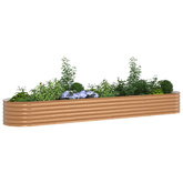 Podniesiony grządka Brązowy 400 x 80 x 44 cm Stal