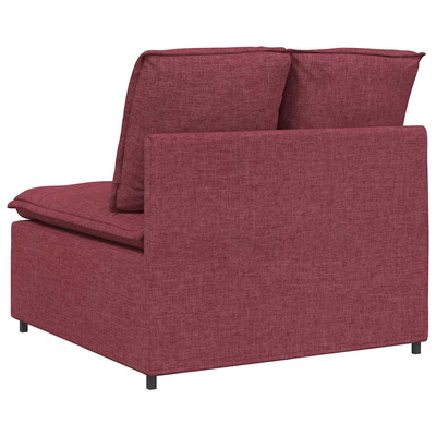 Modułowy moduł centralny sofy z poduszkami Wino czerwone 100 cm