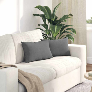 Poduszki na sofę 2 pcs Ciemnoszary 50 x 30 cm tkanina