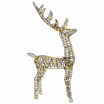 3D Renifer Ciepła biel 70 x 41 x 128 cm rattan