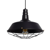Lampa Wisząca Retro Loft Czarna 36cm E27 Abruzzo Patrone