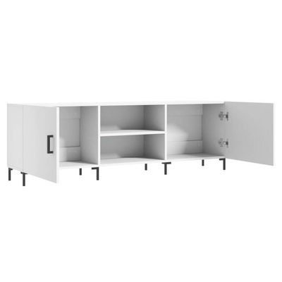 vidaXL Szafka pod TV, biała, 150x30x50 cm, materiał drewnopochodny wariant 6