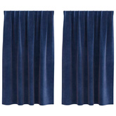 Zasłony zaciemniające 2 pcs Ciemnoniebieski 140 x 140 cm