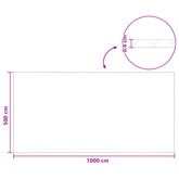 Pokrycie Basenu Solarne 1000 x 500 cm 110 ?m Kwadrat PE Czarny