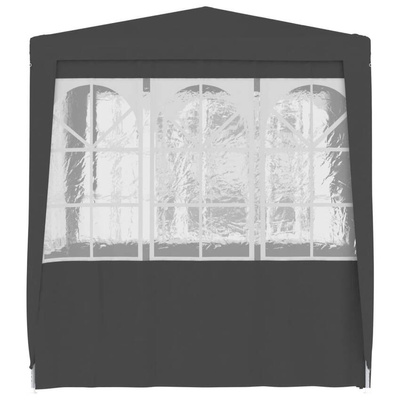 vidaXL Namiot imprezowy ze ściankami, 2x2 m, antracyt, 90 g/m²
