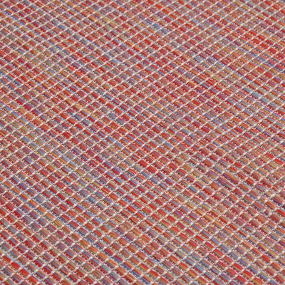 vidaXL Dywan zewnętrzny o płaskim splocie, 200x280 cm, czerwony