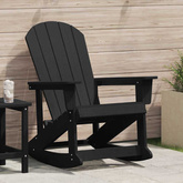 Fotel bujany Adirondack Czarny HDPE