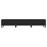 vidaXL Szafka pod TV, czarna, 150x36x30 cm, materiał drewnopochodny wariant 4