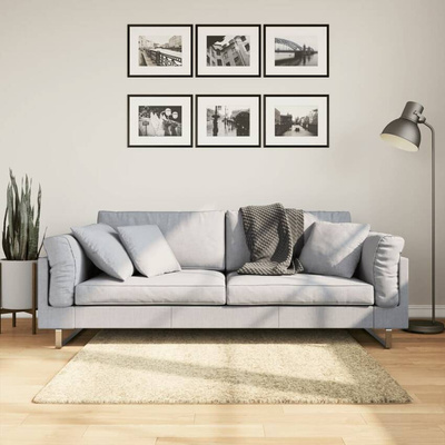 vidaXL Dywan z długim włosiem PAMPLONA, złoty, 120x120 cm