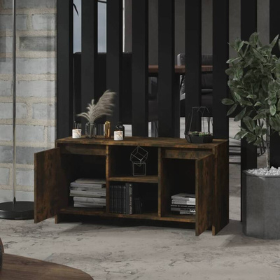 vidaXL Szafka pod TV, przydymiony dąb, 102x37,5x52,5 cm
