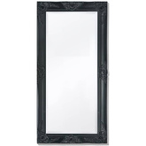 VidaXL Lustro ścienne w stylu barokowym 100x50 cm, czarne