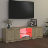 vidaXL Szafka pod TV z oświetleniem LED, dąb sonoma, 120x30x35,5 cm