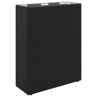 Wysoki Doniczka Czarny 55 x 22 x 70 cm polirattan