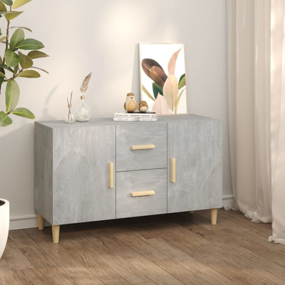 Komoda, szarość betonu, 100x36x60 cm, materiał drewnopochodny vidaXL