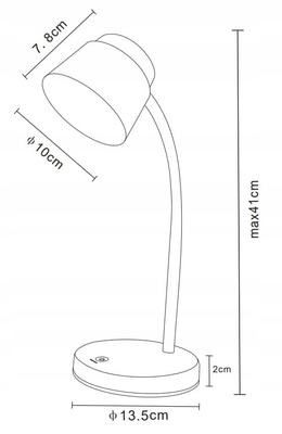 Lampka biurkowa GHELIN, 6W 350lm 4000K biała
