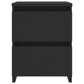 Szafki nocne 2 szt., czarne 30x30x40 cm materiał drewnopochodny