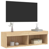 vidaXL Szafka pod TV z oświetleniem LED, dąb sonoma, 100x30x30 cm