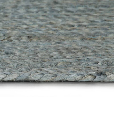 vidaXL Ręcznie wykonany dywan z juty, okrągły, 90 cm, oliwkowozielony