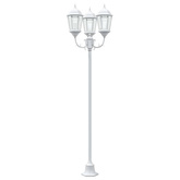 Lampa ogrodowa Biały 57 x 49 x 241 cm Aluminium i szkło
