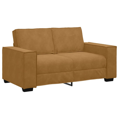 Sofa 2-osobowa, brązowy, 160x78x84 cm, tapicerowana aksamitem