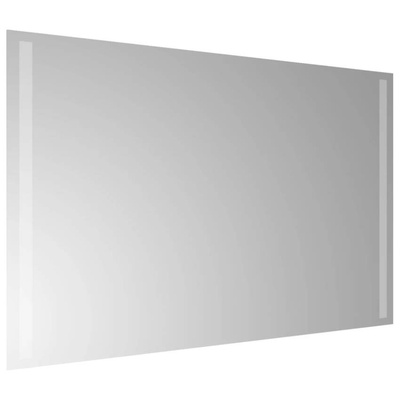 vidaXL Lustro łazienkowe z LED, 80x50 cm
